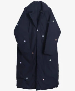 Manteau D'hiver In Recycled Down / Navy - Sillage