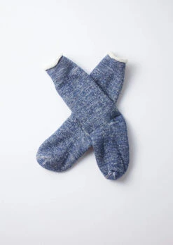 DOUBLE FACE CREW SOCKS / Deep Ocean - ROTOTO