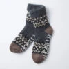 COMFY ROOM SOCKS ”Nordic” / Charcoal - ROTOTO -Ki:ts Shop rototo R1260 COMFYROOMSOCKSNORDIC Charcoal