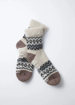 COMFY ROOM SOCKS ”Nordic” / Ivory - ROTOTO