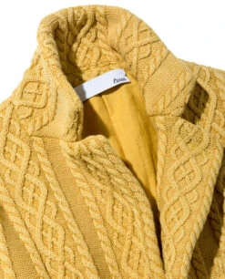 Men's Aran Cable Knit Jacket With Vintage Finish 20 / Mustard - Triaa -Ki:ts Shop triaa2 JKT06 775x960 300