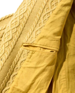 Men's Aran Cable Knit Jacket With Vintage Finish 20 / Mustard - Triaa -Ki:ts Shop triaa2 JKT09 775x960 300
