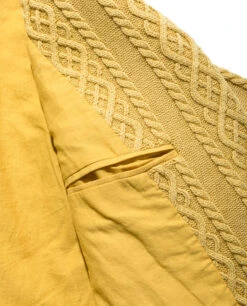 Men's Aran Cable Knit Jacket With Vintage Finish 20 / Mustard - Triaa -Ki:ts Shop triaa2 JKT10 775x960 300