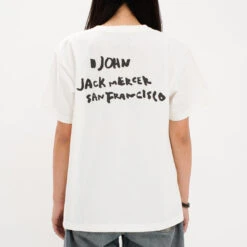 Back Logo Print T-shirts / Vanilla - J.J. Mercer -Ki:ts Shop vanila 3